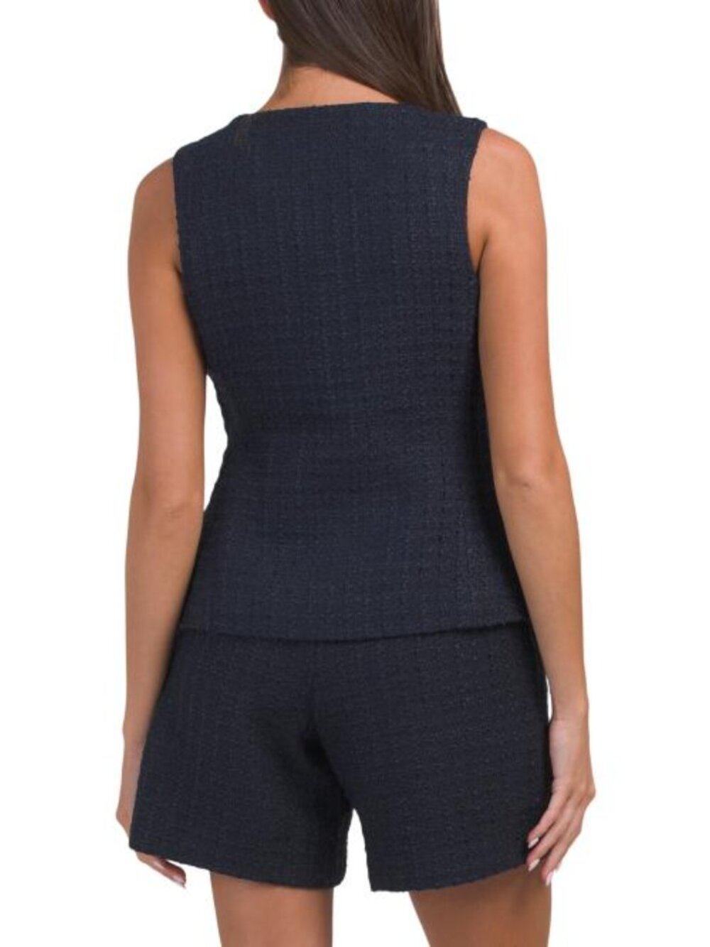 ENDLESS ROSE Tweed Buttoned Vest - Picture 2 of 4